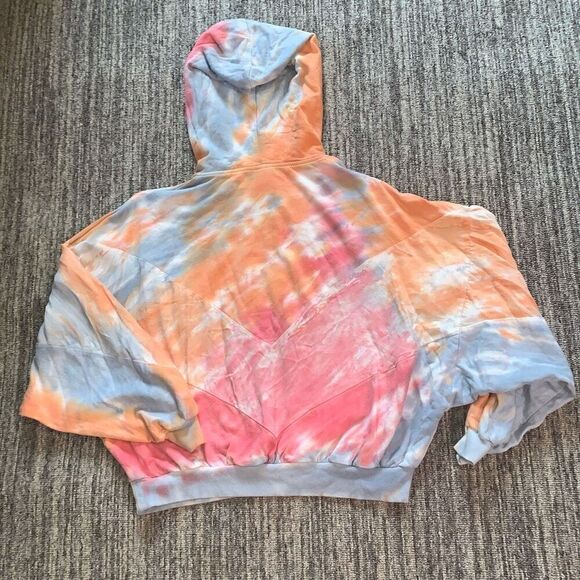 Victoria’s Secret Pink Women’s Size XS Half Zip Tie Dye Cropped Sport Hoodie‎ - Picture 6 of 6